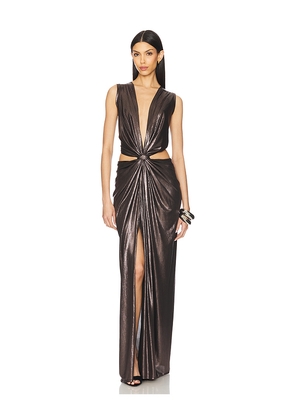 Sid Neigum Floor Length Knot Dress in Brown. Size M. Also in XS.