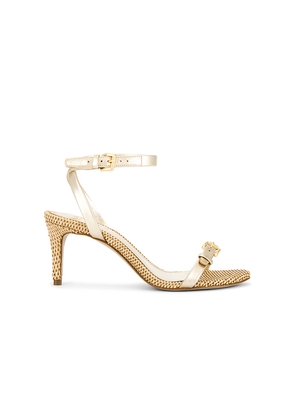 Schutz Aurora Mid Sandal in Metallic Gold. Size 6.5. Also in 7.