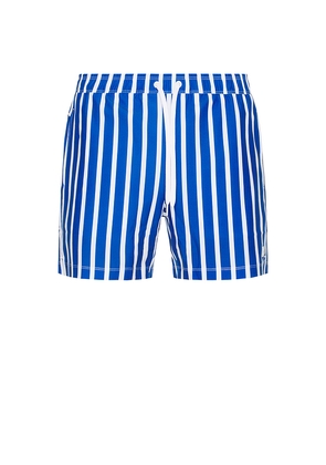 Rhone 5.5 R&R Swim Trunk in Blue. Size M. Also in XL/1X.