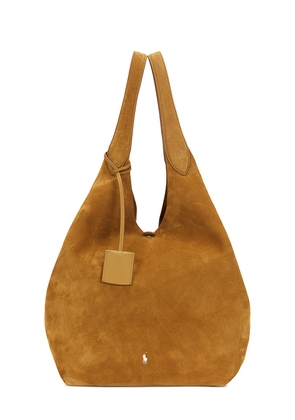 Polo Ralph Lauren Suede Large Tote in Tan.