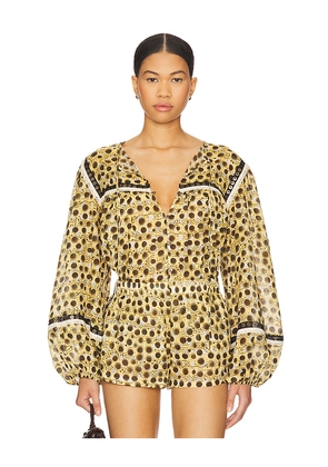 SIEDRES Nuya Blouse in Yellow. Size 36. Also in 38, 40, 42.