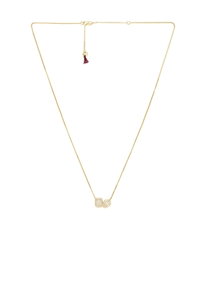 SHASHI Not Married Yet Necklace in Metallic Gold.