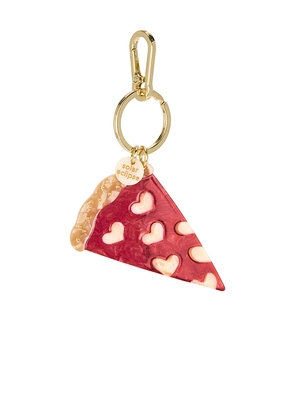 Solar Eclipse Hand-painted Bag Charm in Red.