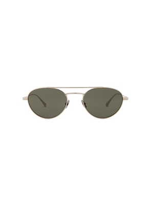 Saint Laurent Round Sunglasses in Metallic Silver.