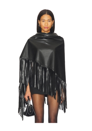 SELMACILEK Fringe Scarf in Black. Size S. Also in XS, M.