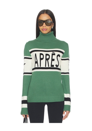 Perfect Moment Apres Sweater in Green. Size L. Also in XS, S, M.