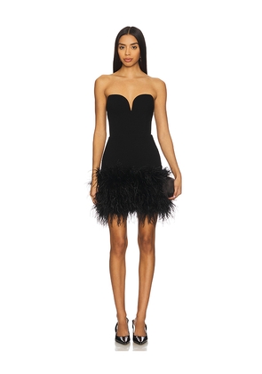 SANS FAFF Posey Mini Feather Dress in Black. Size L. Also in XS.