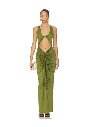 superdown Amai Maxi Dress in Green. Size L. Also in M, S, XL, XS, XXS.