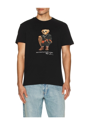 Polo Ralph Lauren Short Sleeve Graphic Polo Bear T-Shirt in Black. Size L. Also in XL/1X.