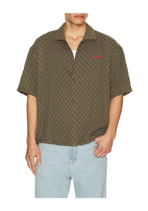 Rhythm Wash Check Relaxed Shirt in Green. Size L. Also in M, S, XL/1X.