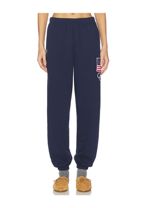 Polo Ralph Lauren Vintage Fleece Standard Banded Sweatpants in Navy. Size L. Also in XL, XXL.