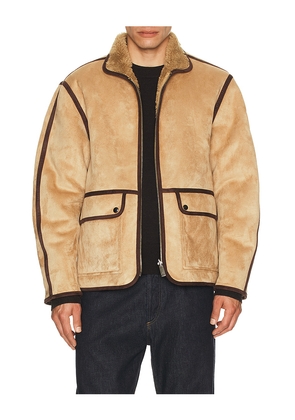 Scotch & Soda Faux Shearling Jacket in Tan. Size L. Also in M.