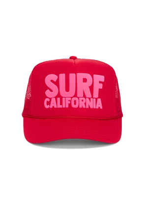 Friday Feelin Surf California Hat in Red.