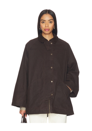 Tularosa Riley Waxed Canvas Barn Jacket in Brown. Size L. Also in M, S, XL, XS, XXS.