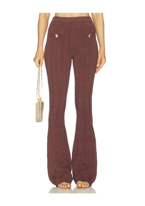 retrofete Joliet Knit Pant in Chocolate. Size L. Also in M, S, XL, XS.