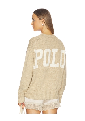 Polo Ralph Lauren Cotton Crew Neck Pullover in Tan. Size L. Also in XXS, XS, S, M, XL.