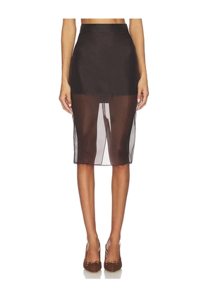 SEROYA Elda Skirt in Brown. Size L. Also in XS, XXS.