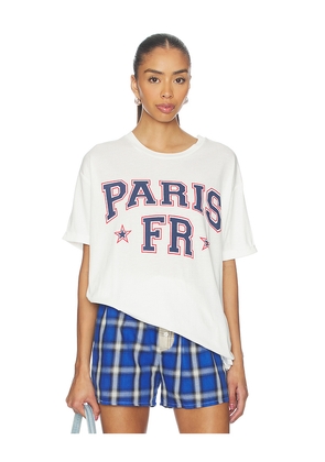 The Laundry Room Paris Fr Smu Oversized Tee in White. Size L. Also in S, XS, M, XL.