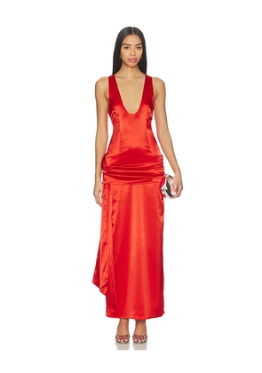 superdown Dempsey Maxi Dress in Red. Size L. Also in XXS, XS, S, M, XL.