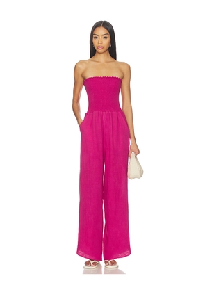 PEIXOTO Harriet Jumpsuit in Fuchsia. Size L. Also in M, S, XL, XS.