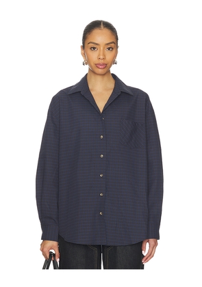 superdown Kendy Button Up Top in Blue. Size L. Also in XS, XXS, S, M, XL.