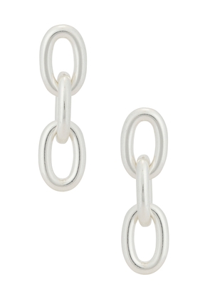 SHASHI in Porter Earring in Metallic Silver,Metallic Gold.