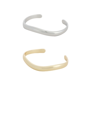 SHASHI in Ross Cuff Bracelet in Cream,Black.