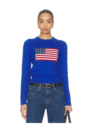 Polo Ralph Lauren Cotton Crewneck Pullover Sweater in Royal. Size L. Also in XXS, XS, S, M, XL, XXL.