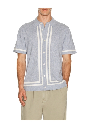 Rails Leo Knitted Shirt in Blue. Size L. Also in S, M, XL/1X.