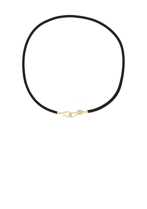 SHASHI Sawyer Necklace in Chocolate.