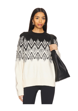 Varley Siren Relaxed Jacquard Sweater in White. Size L. Also in M.