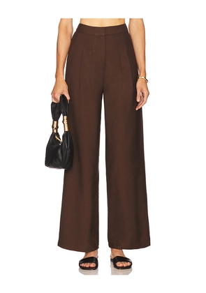 WeWoreWhat x REVOLVE Tailored Pant in Brown. Size 0. Also in 2, 4, 6.