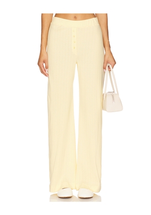 VIR VITA Pointelle Lounge Pant in Lemon. Size M. Also in XS.
