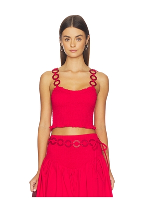 Saudade Solly Set Top in Red. Size L. Also in M, S, XL, XS.