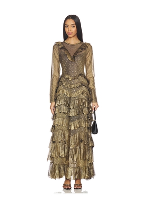 Ulla Johnson Calliope Dress in Metallic Gold. Size L. Also in S, XS.
