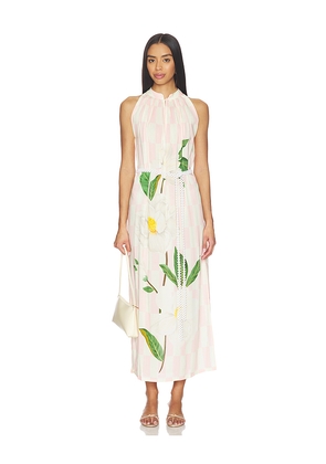 Verandah Sundowner Maxi Dress in Blush,Ivory. Size L. Also in M, S, XL, XS.