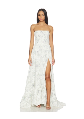 V. Chapman Cambree Dress in White,Baby Blue. Size 0. Also in 4, 2, 6, 8, 10, 12.