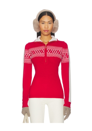 We Norwegians Signature 1/4 Zip in Red. Size L. Also in XS.