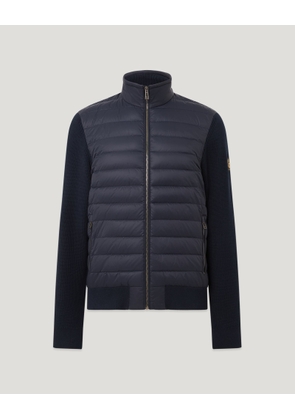 Belstaff Control Cardigan Men's Hybrid Down Knit Dark Ink Size 2XL