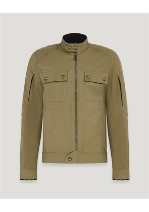 Belstaff Roberts Motorcycle Jacket Men's Cotton Mix Belstaff Olive Size 2XL