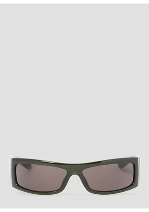 Gucci Rectangular Frame Sunglasses - Man Sunglasses Green One Size