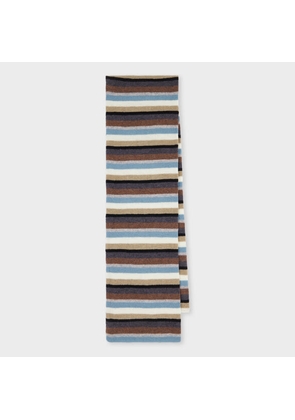 Paul Smith Black 'Seasonal Stripe' Lambswool Scarf