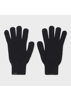 Paul Smith Black Cashmere-Blend Gloves