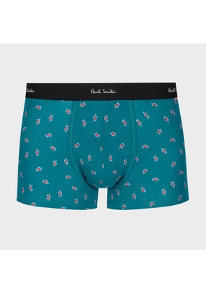 Paul Smith Teal 'Star' Print Boxer Briefs Green