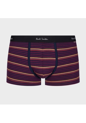 Paul Smith Navy and Red Stripe Boxer Briefs Blue