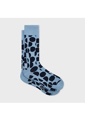 Paul Smith Sky Blue Mix Up Polka Dot Socks