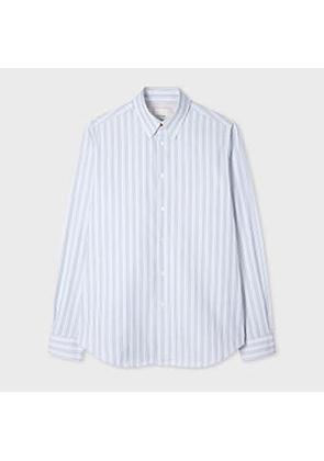 Paul Smith Classic-Fit Blue Stripe Cotton Button-Down Shirt