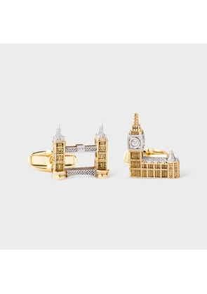 Paul Smith Gold and Silver 'London Souvenir' Cufflinks Multicolour