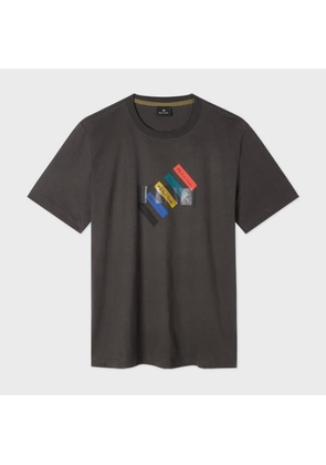 PS Paul Smith Dark Grey 'Barcode' Print T-Shirt