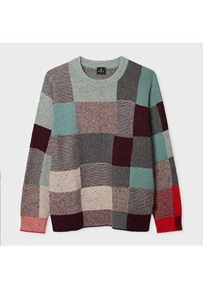 PS Paul Smith Multicolour Patchwork Cotton & Wool-Blend Sweater